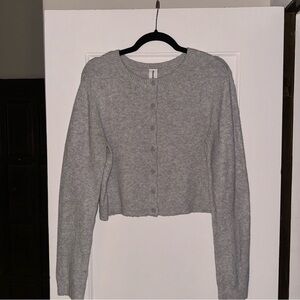 Abound Light Gray Women’s Button-Up Cardigan